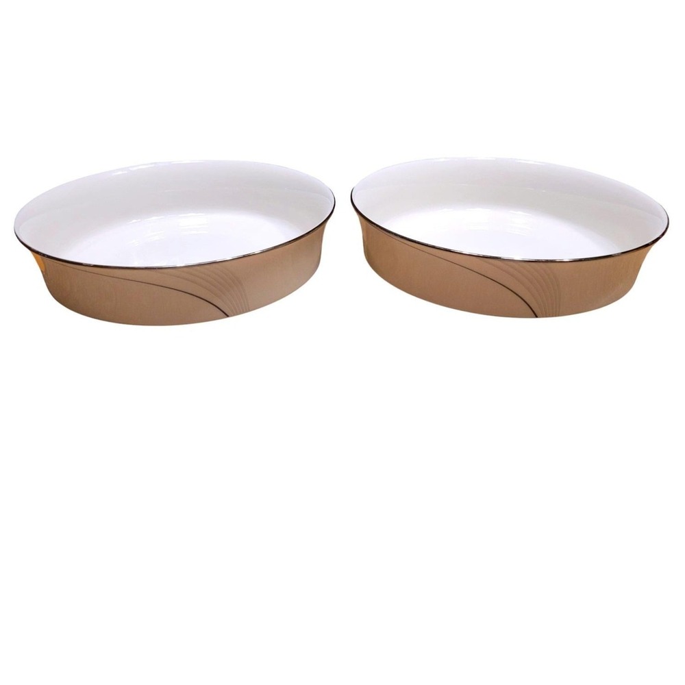 2‎ Noritake Sterling Tide 7740 Fine China Serving Bowls Dish Set 2